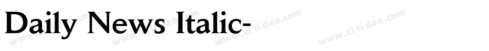 Daily News Italic字体转换